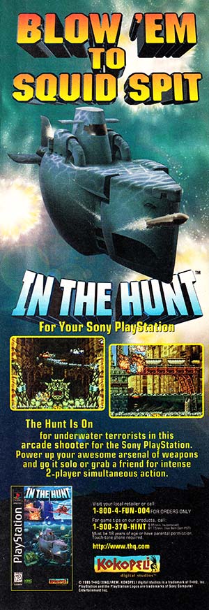 PlayStation PSX In The Hunt 3rd Page Magazine Ad