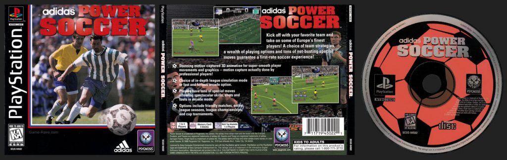 PSX PlayStation Adidas Power Soccer Release