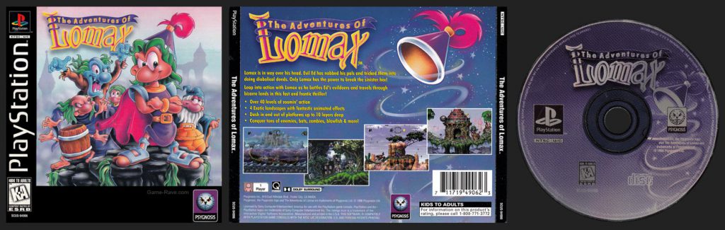 PSX PlayStation The Adventures of Lomax