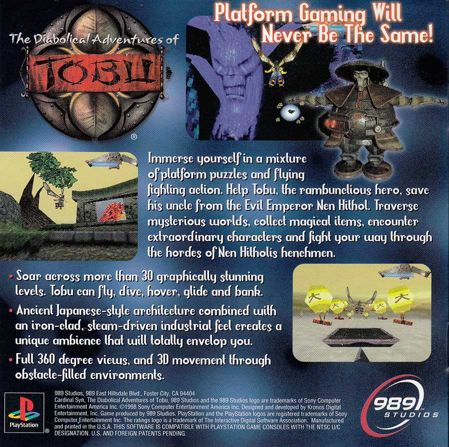 The Diabolical Adventures of Tobu Unreleased Game Ad