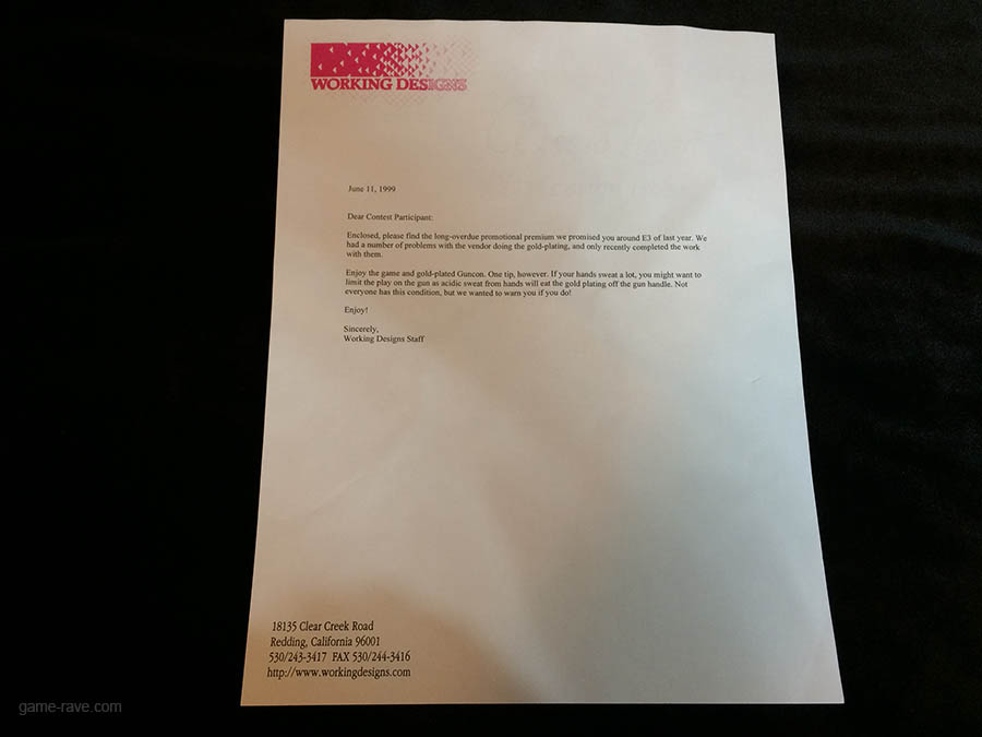 PSX Elemental Gearbolt Assassins Case Photoshoot - Thank You Letter