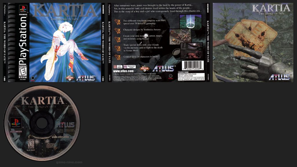 PSX PlayStation Kartia The Word of Fate Black Label Retail Release