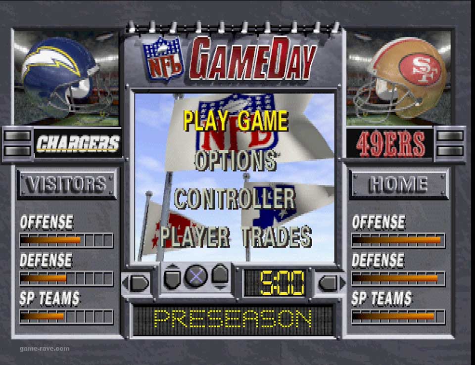 PSX PlayStation NFL GameDay Screenshot
