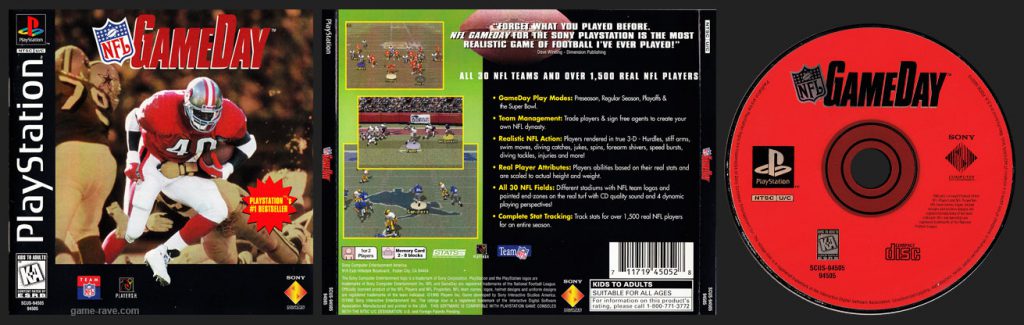 NFL GameDay Jewel Case Release - Square Players Logo (Bottom Left of Manual)