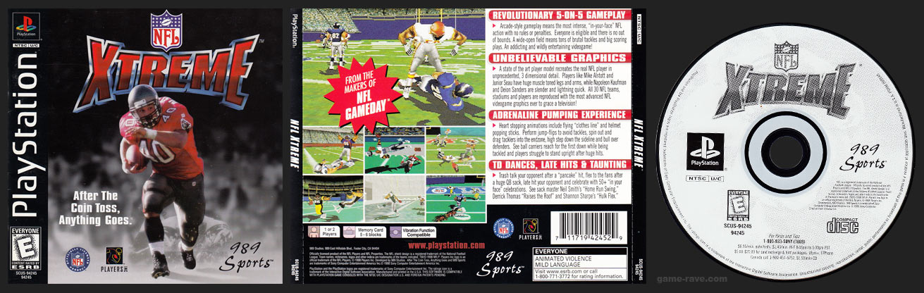 PSX PlayStation NFL Xtreme Black Label Retail Release