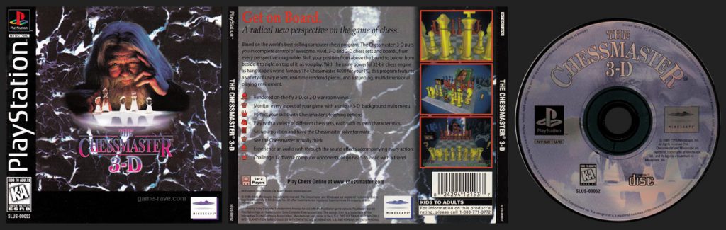 PSX PlayStation The Chessmaster 3-D Jewel Case Variant