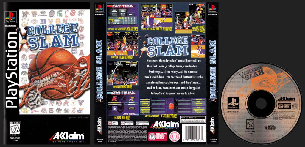 PSX PlayStation College Slam Saturn Style Long Box