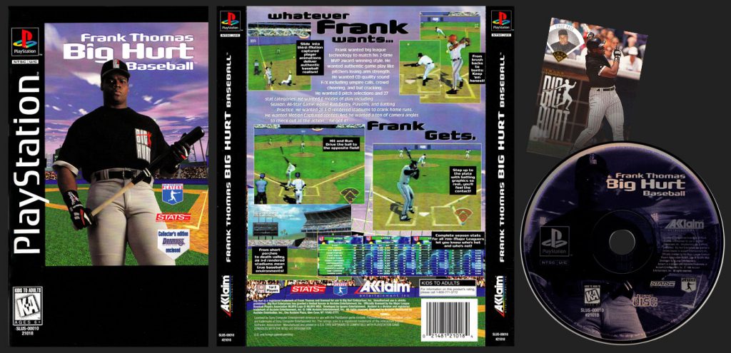 PSX PlayStation Frank Thomas Big Hurt Baseball Black Label Retail Release