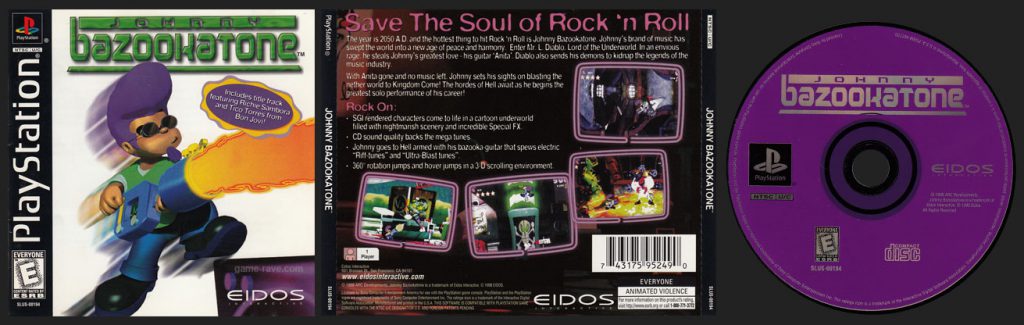 PSX PlayStation Johnny Bazookatone Black Label Jewel Case