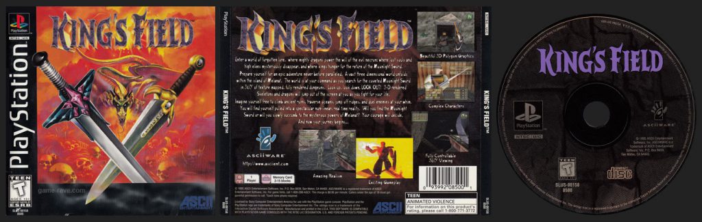 PSX PlayStation King's Field Jewel Case Release