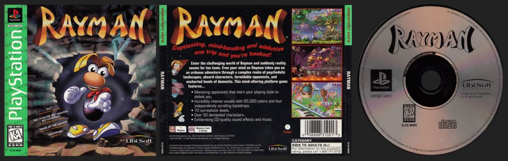 PSX PlayStation Rayman Greatest Hits Variant