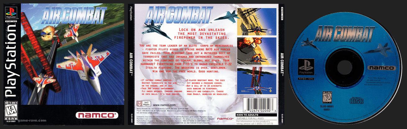 PSX PlayStation Air Combat Jewel Case Release Variant