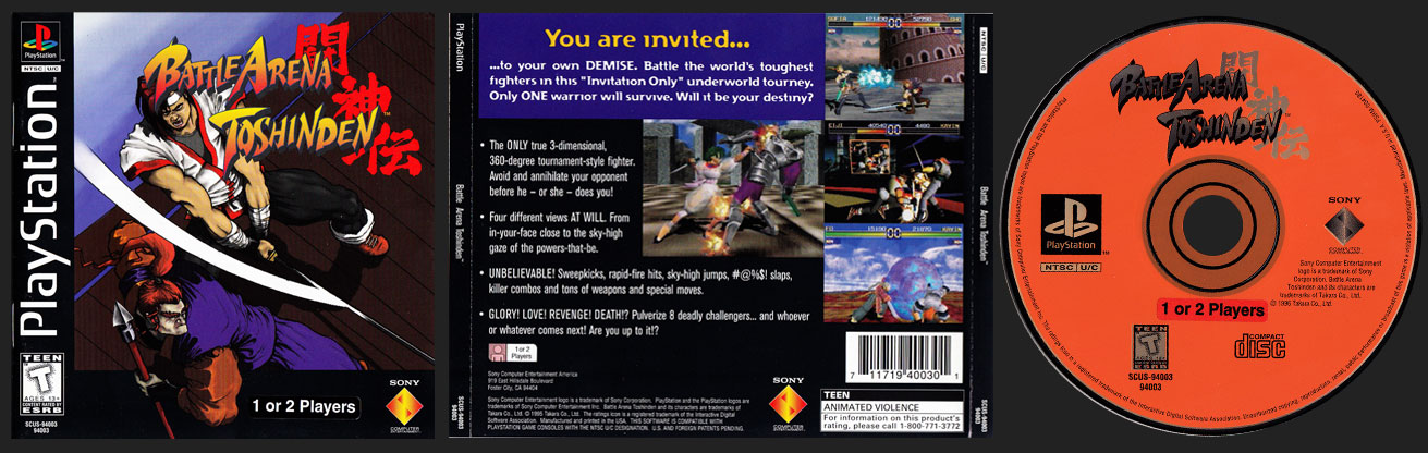 PSX PlayStation Jewel Case Variant - '1 to 2 Player Sticker' Version, Sold at Retail Variant