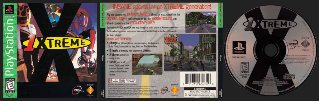 PSX PlayStation 1xtreme Variant for ESPN Extreme Games