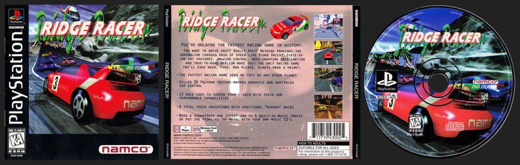 PSX PlayStation Ridge Racer Black Label Jewel Case Variant