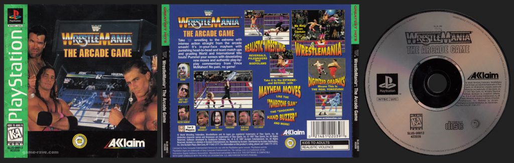 PSX PlayStation WWF Wrestlemania The Arcade Game