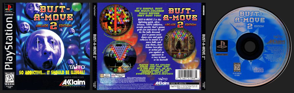 PSX PlayStation Bust-a-Move 2 Jewel Case Variant Release