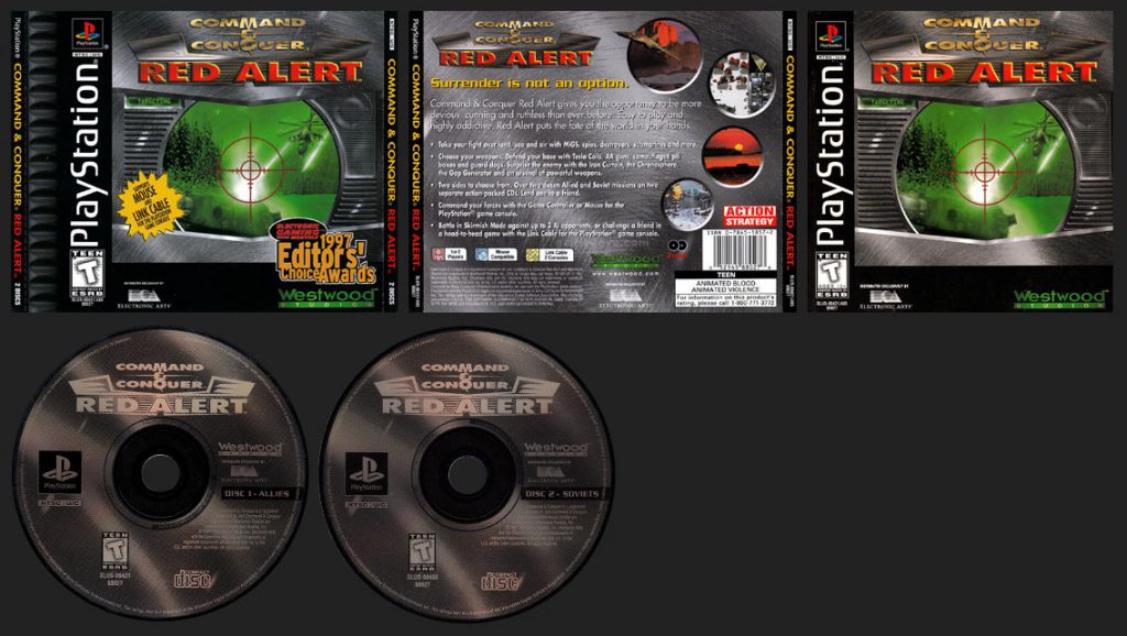 PSX PlayStation Command & Conquer: Red Alert Case Variant