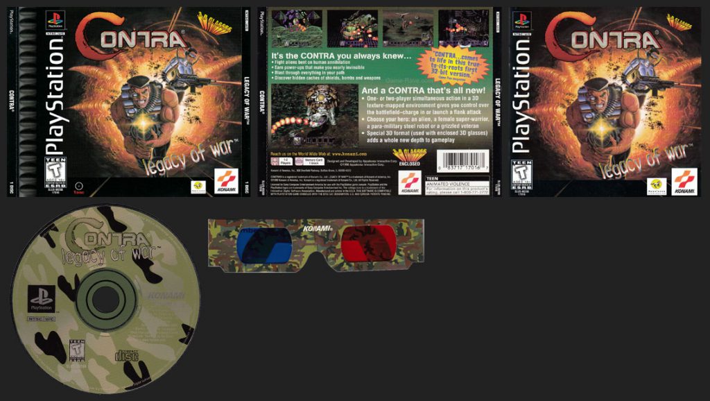 Contra Legacy of War Double Jewel Case Release with 3D Glasses