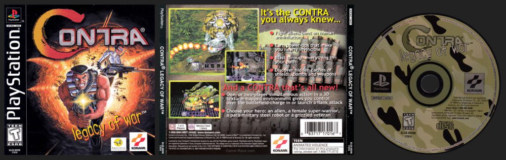 contra legacy of war ps1 disc