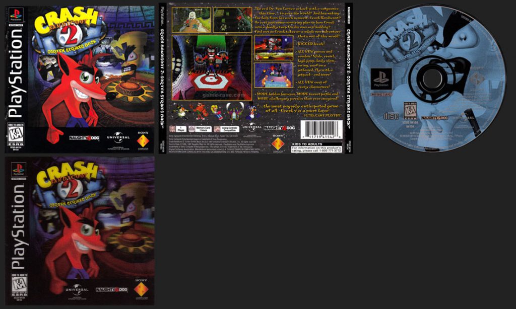 PSX PlayStation Crash Bandicoot 2 Lenticular Cover Version