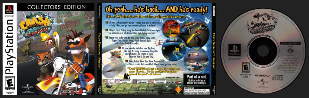 PSX PlayStation Crash Bandicoot: Warped Collector's Edition
