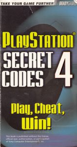 PSX Brady Games PlayStation Secret Codes 4 Play Cheat Win