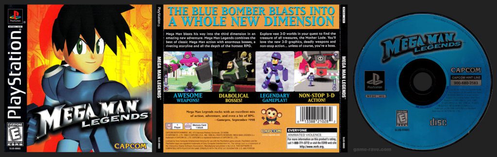 PSX PlayStation Mega Man Legends Black Label Retail Release