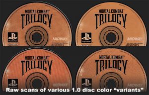 Mortal Kombat Trilogy Multiple Disc color versions
