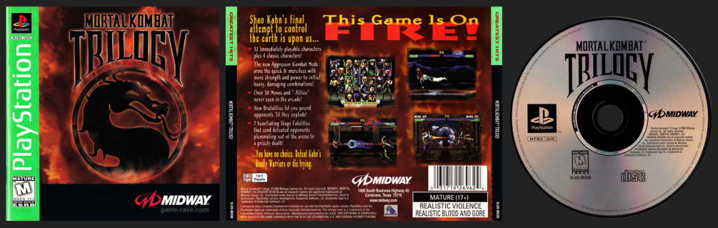 Greatest Hits Release – Ver. 1.1 – Has Disc Hub ID of “5” and Star-Like Symbols