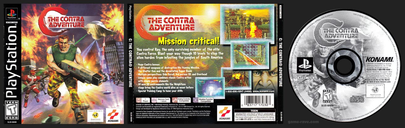 C Contra Adventure Jewel Case Release