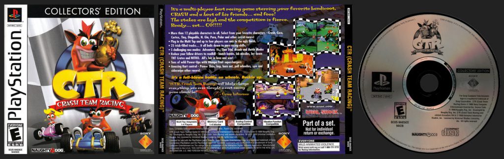 PSX PlayStation CTR Crash Team Racing Collector's Edition