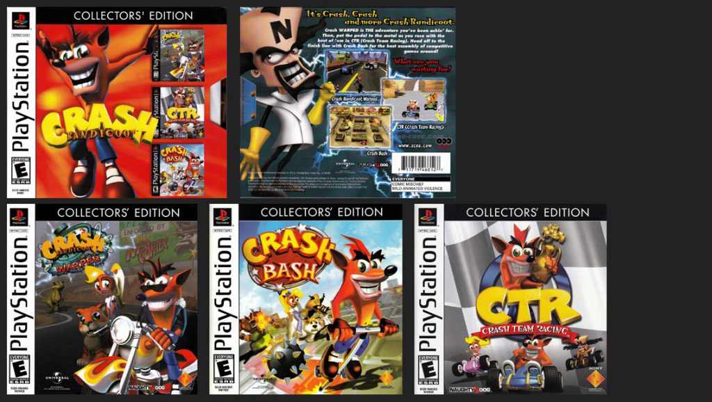 PSX PlayStation Crash Bandicoot Collector's Edition Contents