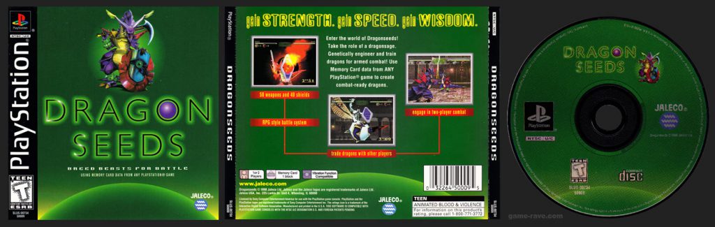 PSX PlayStation Dragon Seeds Jewel Case Black Label Retail Release