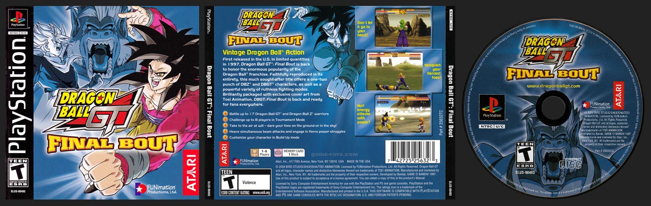 Dragon Ball GT Final Bout Atari Game Complete Black Label 
