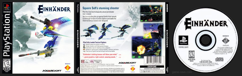 PSX PlayStation Einhander Black Label Retail Release