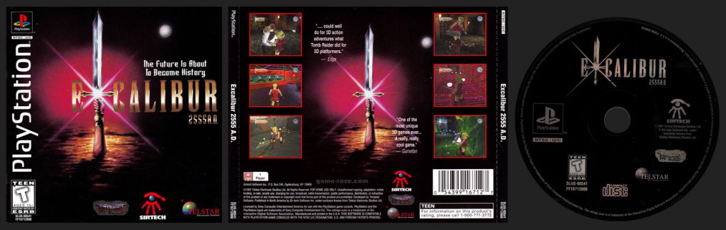 PSX PlayStation Excalibur 2555 A.D. Black Label Retail Release