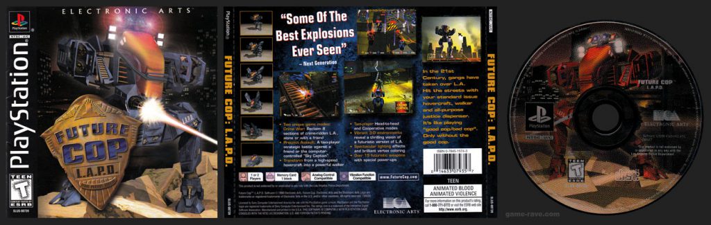 PSX PlayStation Future Cop LAPD Jewel Case Retail Release