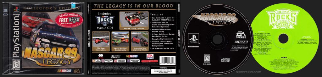 NASCAR 99 Legacy Edition Variant Black Label - Includes Music CD