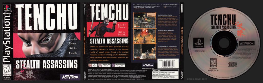 PSX PlayStation Tenchu Stealth Assassins Black Label Retail Release