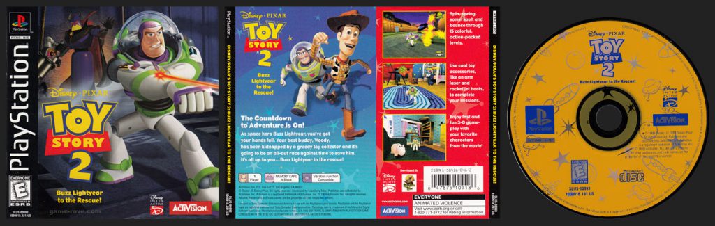 PSX PlayStation Toy Story 2 Black Label Retail Release Uncensored Version