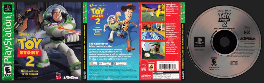 PSX PlayStation Toy Story 2 Greatest Hits Release Censored