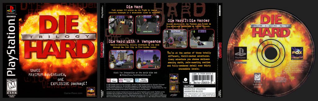 PlayStation PSX Die Hard Trilogy Black Label Release