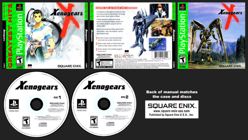PSX Xenogears Greatest Hits Square-Enix-USA Variant Release