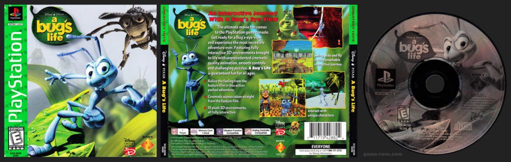 PSX PlayStation A Bug's Life Disney Sony Interactive Greatest Hits Variant