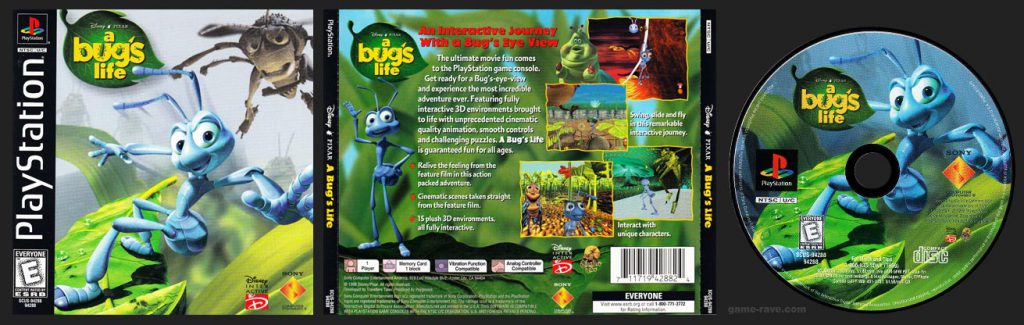 PSX PlayStation Disney / Pixar's A Bug's Life Black Label Retail Release
