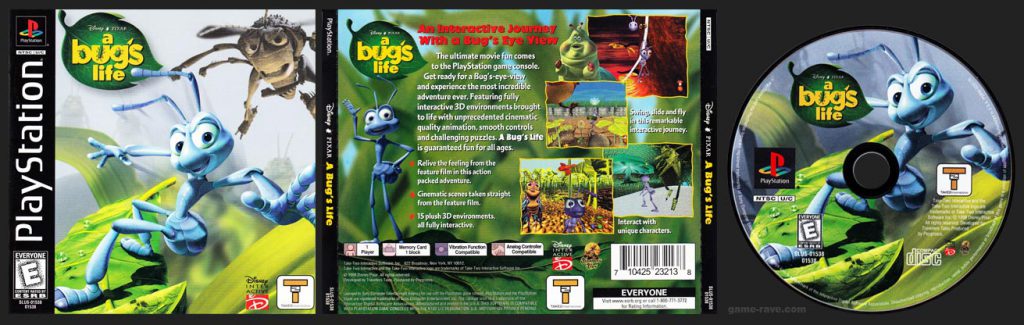PSX PlayStation Disney / Pixar's A Bug's Life Take 2 Publishing Black Label Retail Release Variant