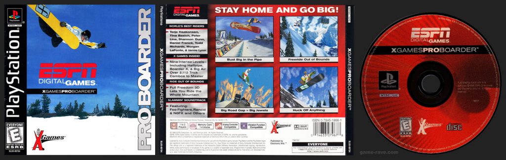 PSX PlayStation ESPN X Games Pro Boarder