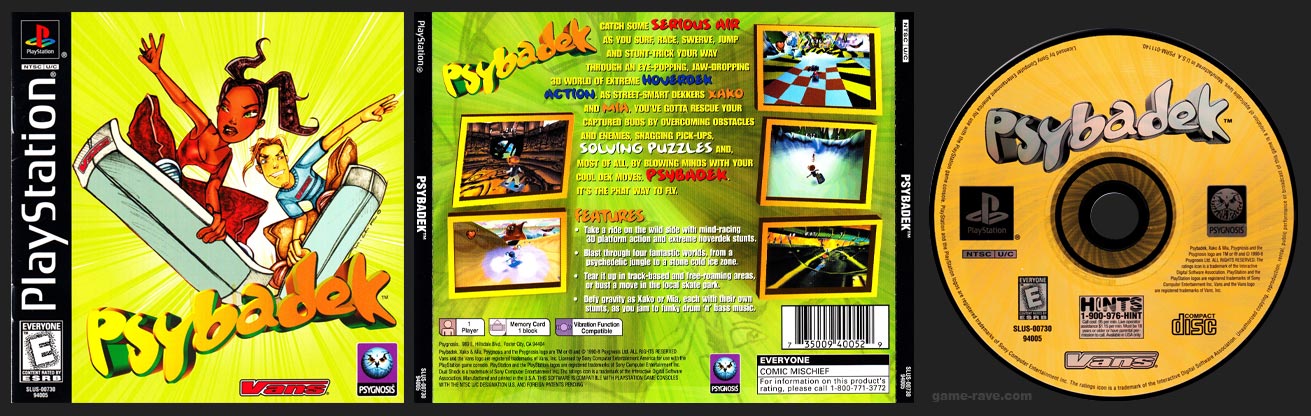 PSX PlayStation Psybadek Black Label Retail Release