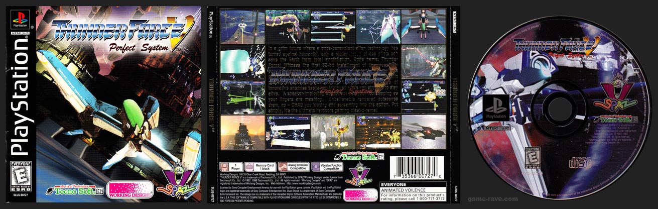 Thunder Force V - game-rave.com - PlayStation Collector's Site